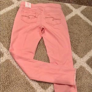 ALL NWT 3PC Outfit Pink Jean Legging + 2 Shirts